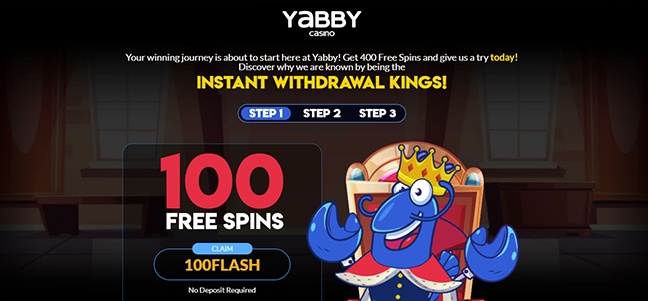 Yabby Casino - No Deposit Free Spins