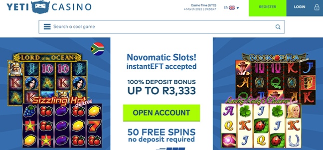 Yeti Casino –No Deposit Free Spins
