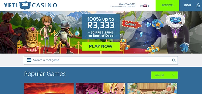 Yeti Casino – Deposit Match Bonus